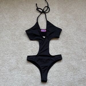 Edikted Black One Piece Bodysuit